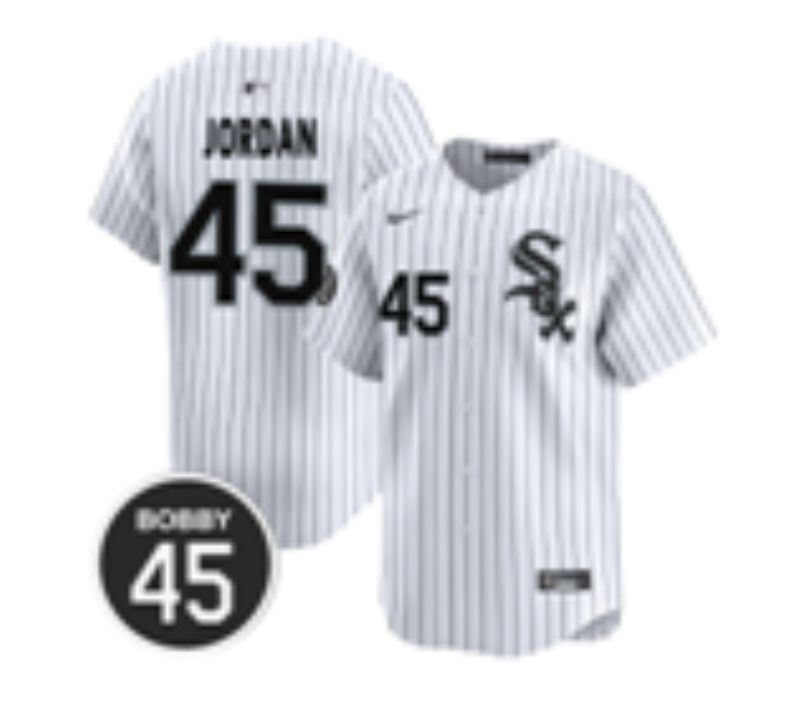 Men Chicago White Sox 45 Jordan white Nike MLB 2025 jersey 06